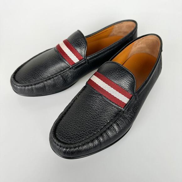 NIB Bally Crokett Men's Black Leather Loafers Size 7 - Picture 4 of 15